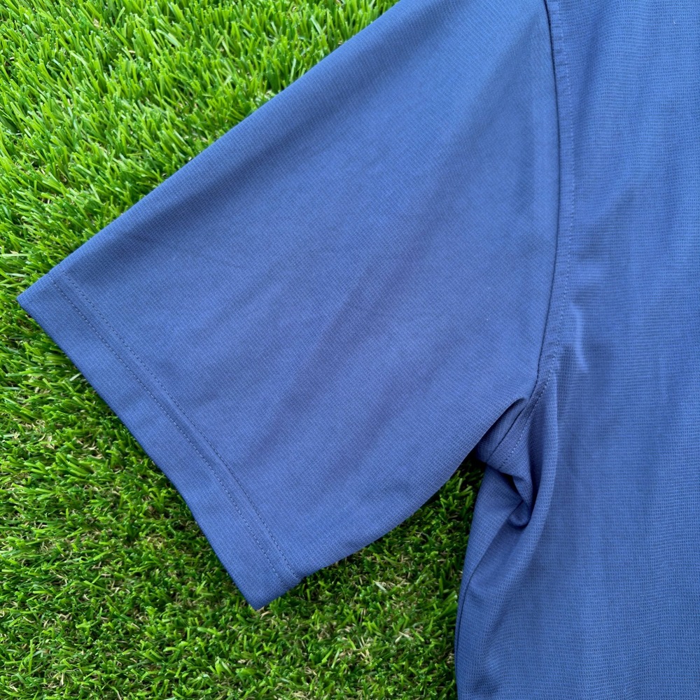 NEW Slazenger Mens Navy Blue Golf Polo Shirt Wicking UPF 15 Size L NWT Active - Picture 2 of 6